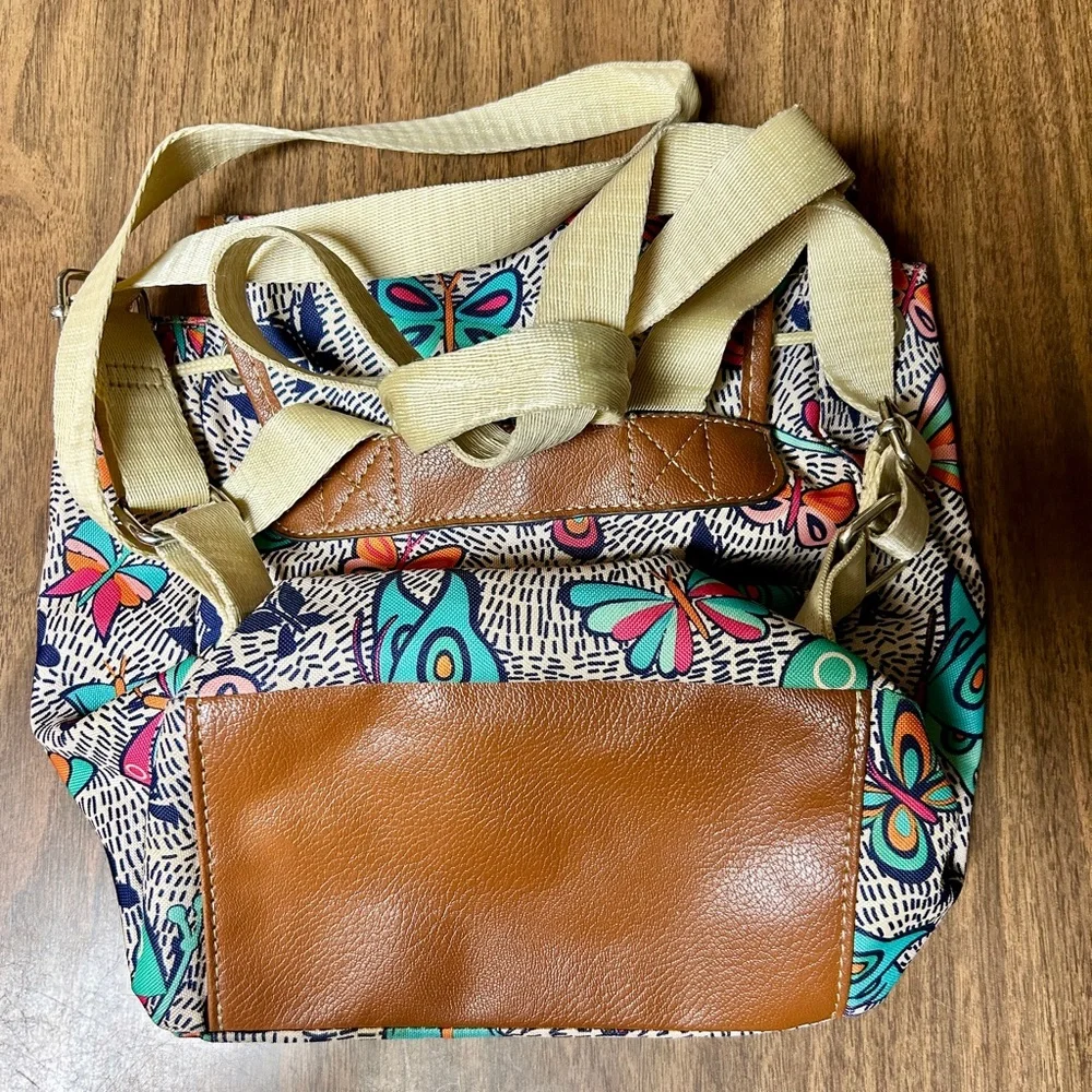 Lily Bloom Printed‎ Crossbody with Lotus Emblem